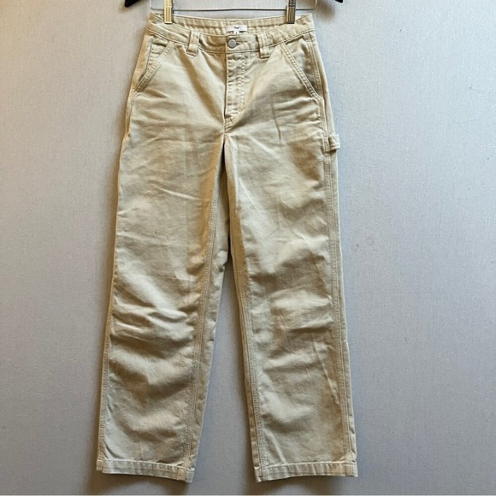 TNA Aritzia Ellis Carpenter Pants - Cream Cargo Utility - Sz 28 (Tag 0)
